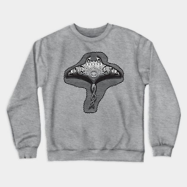 ZS AD Tribal Inspired V2.0.2.3  Stingray Mono. Crewneck Sweatshirt by OmarHernandez